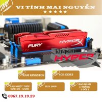 RAM máy tính bàn 4G DDR3 bus 1600MHz Kingston HyperX . Có tản nhiệt. Hàng 2nd.