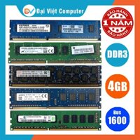 Ram máy tính để bàn 4GB DDR3 bus 1600 PC3 12800 (hãng ngẫu nhiên) samsung hynix kingston ...