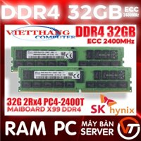 Ram Máy Tính Hynix 32GB 2Rx4 DDR4 ECC Server Bus 2400MHz Chuyên Maiboard X99 DDR4 còn đẹp ( Cũ-2ND )