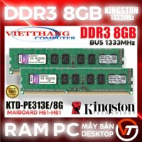 Ram Máy Tính Kingston KTD-PE313E/8G 8GB DDR3 Bus 1333MHz Lắp Main H61, H81 ( Cũ - 2nd )