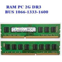 Ram PC 2G DDR3 Bus 1333-1600  | Nhiều hãng Samsung, Kingmax, Kingston