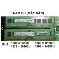 Ram PC 8gb DDR3 (PC3) hoặc DDR3L bus 1600