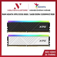 RAM PC Adata XPG D35G 8GB  16GB DDR4 3200Mhz RGB - Hàng chính hãng - Trắng - 16gb