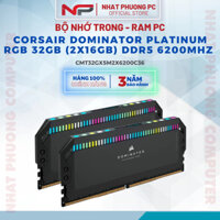 Ram PC Corsair Dominator Platinum RGB 32GB (2x16GB) DDR5 6200Mhz CMT32GX5M2X6200C36