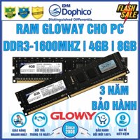 Ram PC DDR3-1600MHz | 4GB và 8GB – Dùng cho PC – Chính hãng Gloway – Bảo hành 3 năm