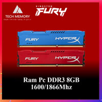 RAM PC DDR3 Kingston HyperX FURY 4GB/8GB bus 1600/1866MHz màu Blue,Red - Chính Hãng New 100% - Bảo Hành 36 Tháng