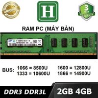 RAM PC DDR3 (PC3) 2GB, 4GB BUS 1066, 1333, 1600, 1866,... ram zin máy đồng bộ siêu bên và ổn định, bảo hành 3 năm