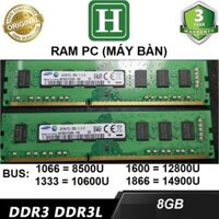 Ram PC DDR3L (PC3L) 8Gb bus 1600 - 12800U tháo máy, bảo hành 3 năm