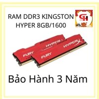 Ram PC KINGSTON HYPERX FURY DDR3 4gb, DDR3 8gb bus 1600, DDR4 4GB-8GB bus 2666 New 100% BH 3 Năm