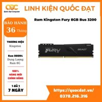 Ram PC Kingston Tản Nhiệt Fury Beast 8GB (1x8GB) 3200Mhz Chính Hãng Bảo Hành 36 Tháng Tem SPC