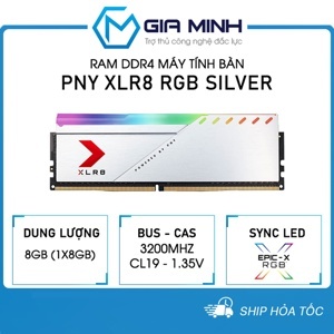 Ram PNY XLR8 Gaming RGB 8GB (1x8GB) DDR4 3200MHz