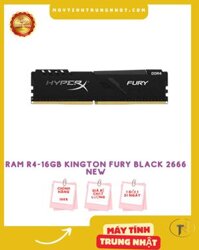 Ram R4-16GB Kington Fury Black 2666 New