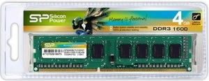 Ram Silicon Power 4GB DDRAM3 Bus 1600Mhz