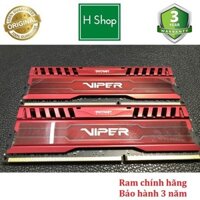 Ram tản nhiệt 8Gb (Kit 2x4gb) DDR3 bus 1600 overclock lên tới 2133, ram bộ hiệu PATRIOT, bảo hành 3 năm