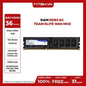 Ram Team Elite DDR3, 8GB, Bus 1600