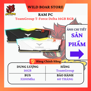 Ram Team T Force Delta RGB 16GB (1X16GB) DDR4-3200Mhz