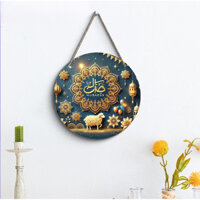 Ramadan Đồ Trang Trí Cửa Vòng Hoa Treo Hari Raya Đồ Trang Trí Eid Mubarak Trang Trí Cửa Trước Tường Phòng Khách