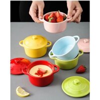 Ramekin nắp sứ đủ 7 màu