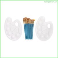 Ran 14 Chiếc Acrylic Nghệ Sĩ Cọ Sơn Dầu Tranh Màu Nước Bộ Bảng Tóc Nylon