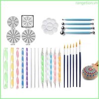 Ran 28 Chiếc Mandala Chấm Bộ Dụng Cụ Vẽ Tranh Đá Đá Bút Nghệ Thuật Sơn Stencil