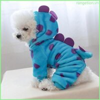 Ran Mèo Khủng Long Trang Phục Quần Áo Chó Trang Phục Hóa Trang Mùa Đông Ấm Quần Áo Phù Hợp Với Mũ Da Thân Thiện Trang Phục Thú Cưng Suppli