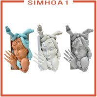 Rắn Nữ Mặt Bookend Hình Nút Chặn Sách Trang Trí Cho Tủ Trong Nhà