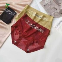 Ranervz 5 Quần Đùi Ren Hoa, Quần Lót Lưới Ren Giữa Eo Siêu Mỏng, Quần Lót Co Giãn Quần Lót Cotton Đáy Quần Lót Nữ