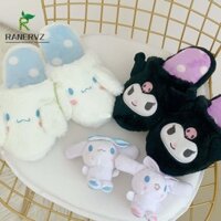 Ranervz Dép Nữ Lông Trượt Kuromi Mềm Animale Nhà Hoạt Hình Dép