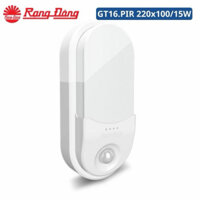 [RẠNG ĐÔNG] Đèn LED gắn tường, đèn tường cảm biến 15W Rạng Đông Model: GT16.PIR 220x100/15W