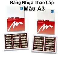 Răng nhựa giả tháo lắp màu A3 siêu cứng 3 lớp Major Dent Italy Artificial Teeth