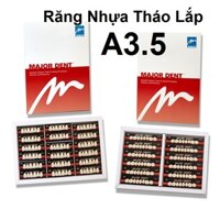 Răng nhựa giả tháo lắp màu A3.5 siêu cứng 3 lớp Major Dent Italy Artificial Teeth