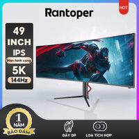 Rantoper 5K 144Hz/Màn hình cong IPS 49 inch, 5120 * 1440 / 1ms,Màn hình chơi game tốc độ làm tươi cao,HDMI/DP