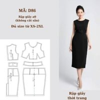 RẬP GIẤY A0 ĐẦM ÔM D86 ( KHÔNG CẮT SẴN )