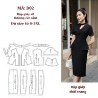 RẬP GIẤY A0 ĐẦM ÔM PEPLUM D02 ( KHÔNG CẮT SẴN )