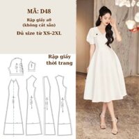RẬP GIẤY A0 ĐẦM XÒE 7 MẢNH D48 ( KHÔNG CẮT SẴN )