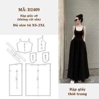 RẬP GIẤY A0 ĐẦM XÒE D2409 ( KHÔNG CẮT SẴN )