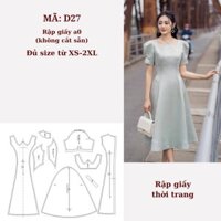 RẬP GIẤY A0 ĐẦM XÒE D27 ( KHÔNG CẮT SẴN )