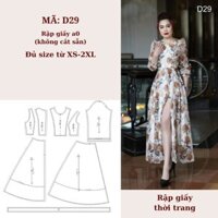 RẬP GIẤY A0 ĐẦM XÒE D29 ( KHÔNG CẮT SẴN )