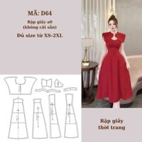 RẬP GIẤY A0 ĐẦM XÒE D64 ( KHÔNG CẮT SẴN )