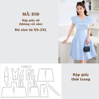 RẬP GIẤY A0 ĐẦM XÒE NHÚN HÔNG D50 ( KHÔNG CẮT SẴN )