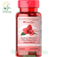 Raspberry Ketones & White Kidney Bean 600mg Complex 60 viên #51658