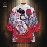 Rất Cổ Tích Áo Sơ Mi Nam Hanfu Cardigan Kimono Phong Cách Trung Hoa Hoa Văn Làm Đẹp Chống Nắng Áo Năm Điểm Tay Đạo Giáo Áo 25.3.25
