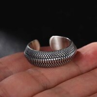 Rất Tinh Thần Handmade Nhẫn Bạc Rồng Cân Nhẫn Hợp Thời Trang Nam Bạc Mạt Chược May Mắn Nhẫn Nam Nữ Sống Miệng20250220Xx XX