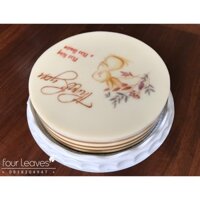 Rau câu flan cheese vẽ chân dung 20cm