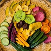 Rau củ sấy thăng hoa [ Kiwi, Bí, Cà rốt, khoai, nấm, bí xanh, đậu bắp, Mít,chuối, củ cải đỏ ]