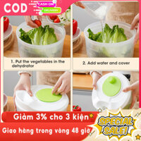 Rau Salad Spinner Xà lách Multunction Dehydrator Greens Máy giặt Máy sấy Lọc Hướng dẫn sử dụng Máy hút rau củ