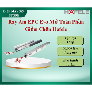 Ray âm EPC EVO mở toàn phần,giảm chấn Hafele 433.32.075