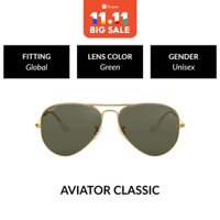 Ray-Ban phi công Kim Loại Lớn | 001/58 RB3025 | Trang phục toàn cầu unisex | Kính Râm Phân cực | Kích thước 62mm