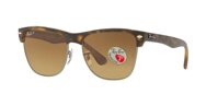 Ray-Ban Unisex Clubmaster Oversized RB4175 Sunglasses (Matte Havana Frame Polarized Brown Lens, 57)