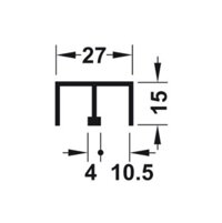 Ray dẫn hướng đôi cho cửa Hafele 415.10.805